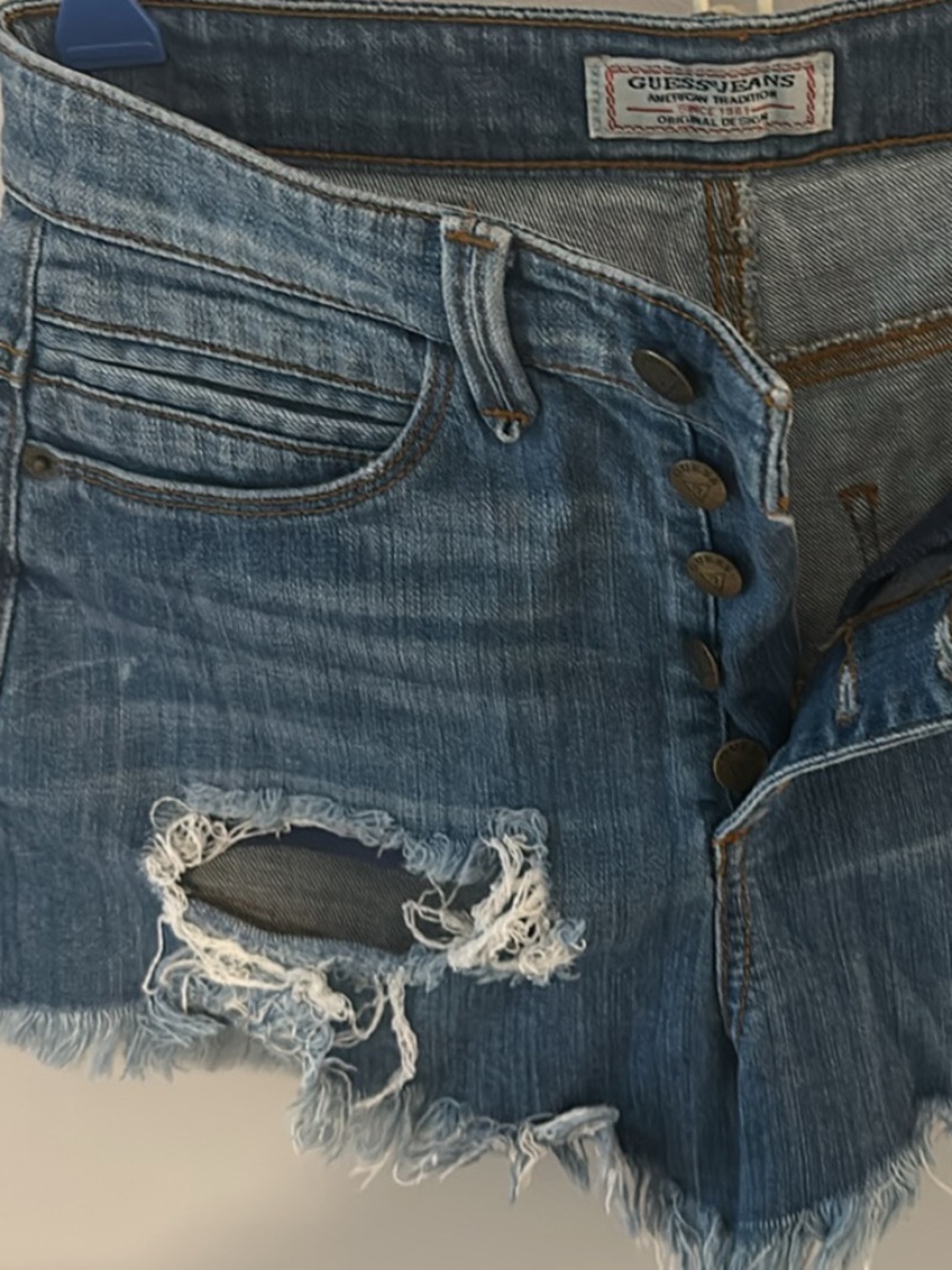 Guess Jean button fly shorts